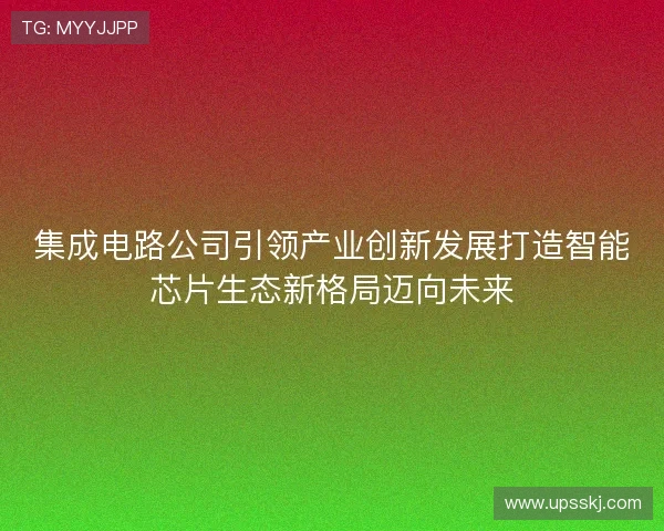 集成电路公司引领产业创新发展打造智能芯片生态新格局迈向未来